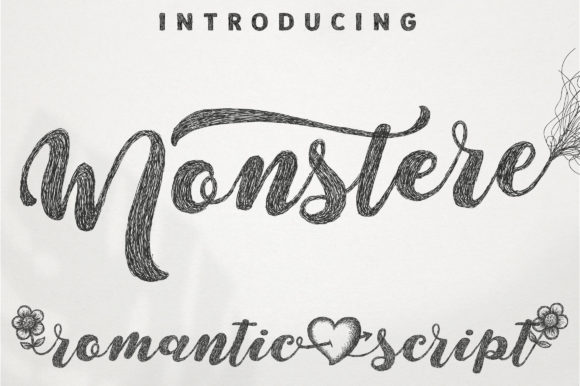 Monstere: A Handwritten Font for Romantic Branding and Business Design