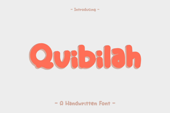 Quibilah Font: Bold Handwritten Style for Web Design