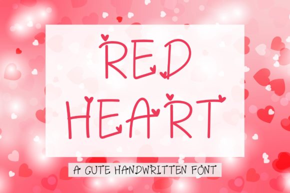 Red Heart: A Sweet Handwritten Font for Charming Campaign Visuals