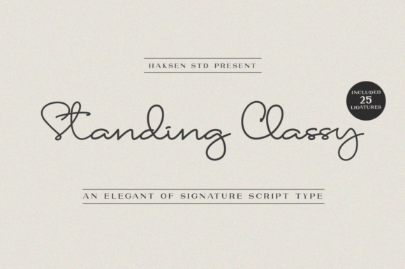 Standing Classy Font Review for Small Business Branding