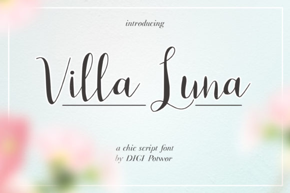 Villa Luna Font: Elevating Editorial Design with Elegant Script